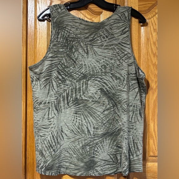 Reitmans Green Palm Print Sleeveless Tank Top Plus Size XXL - Picture 3 of 5